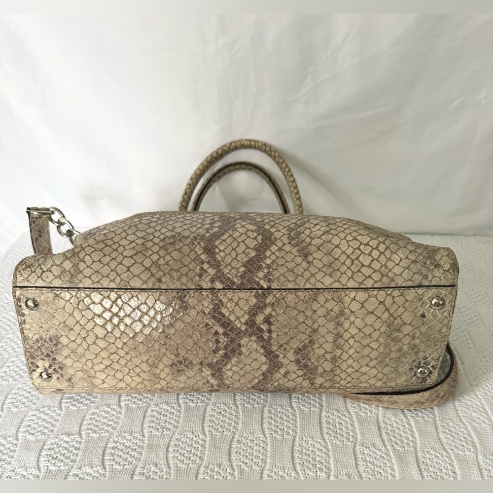 Michael Kors EUC Hamilton python-embossed leather… - image 4